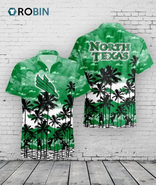 North Texas Mean Green Palms Hawaiian Shirt