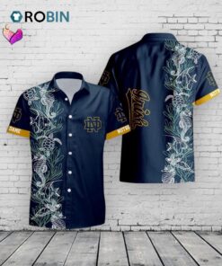 Notre Dame Hawaiian Shirt Turtle Seaweed Print –  NCAA Irish