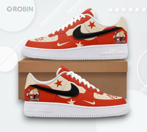 Nuka Cola Fallout Air Force 1 Shoes   Retro Gaming Design Sneakers