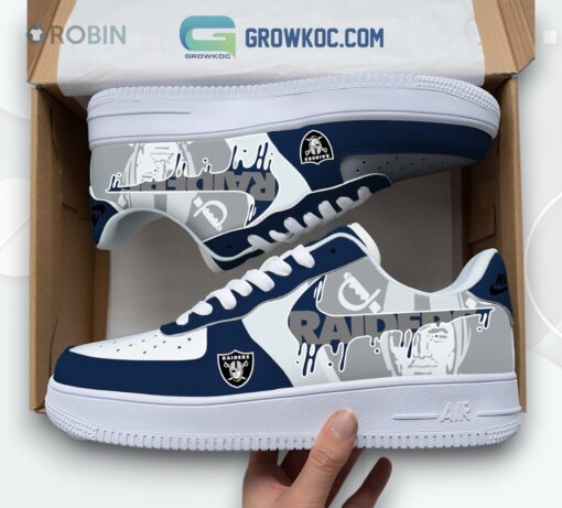 Oakland Raiders Air Force 1 Shoes   Stylish Team Logo Design for Fans