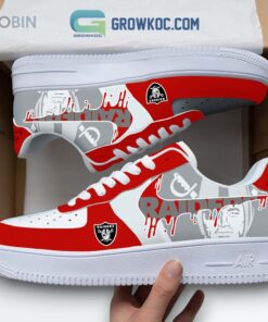 Oakland Raiders Air Force 1 Shoes   Stylish Team Logo Design for Fans