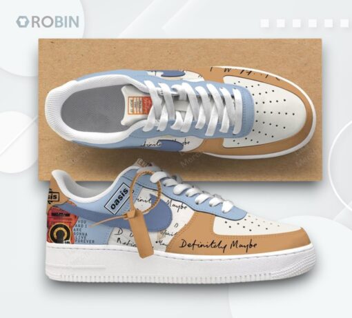 Oasis ‘You and I Are Gonna Live Forever’ Air Force 1 Shoes   Unique Printed Design