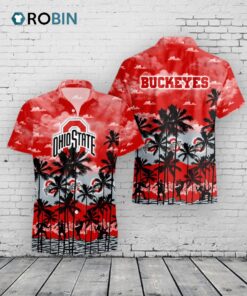 Ohio State Hawaiian Shirt –  Palms Tree Buckeyes NCAA