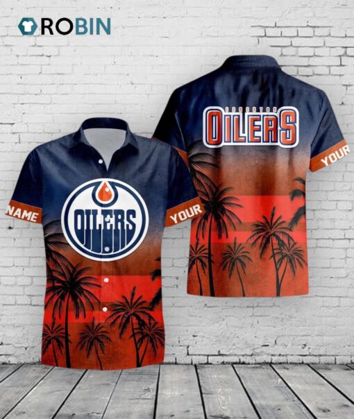 Oilers Hawaiian Shirt Custom NHL Edmonton Print