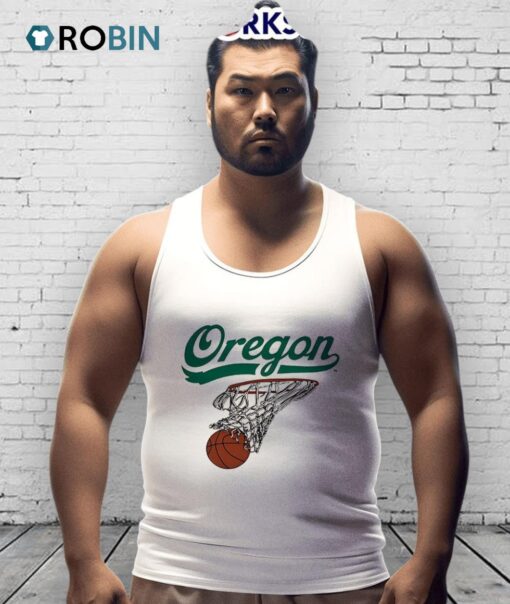 Oregon Basketball Graphic With Hoop And Ball Shirt