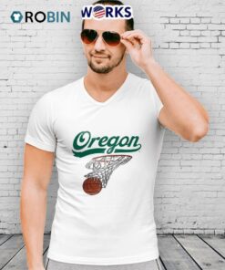 Oregon Basketball Graphic With Hoop And Ball Shirt