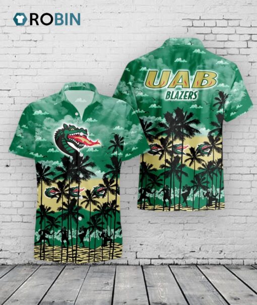 Palms Hawaiian Shirt –  UAB Blazers Tropical Print