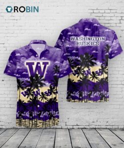 Palms Hawaiian Shirt –  Washington Huskies Tropical Aloha Shirt