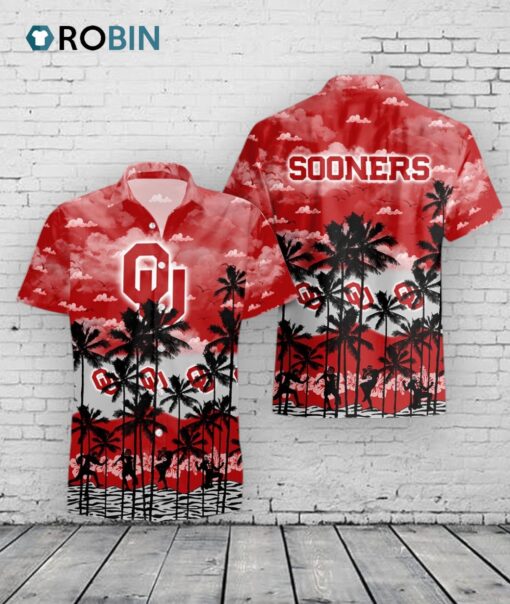 Palms Tree Hawaiian Shirt –  Oklahoma Sooners Aloha