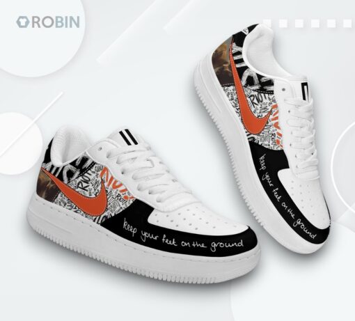 Paramore Air Force 1 Shoes   Keep Your Feet on the Ground Printed Design