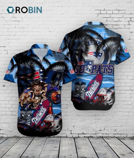Patriots Aloha Shirt Football Hawaiian, Tropical NFL Fan Gear