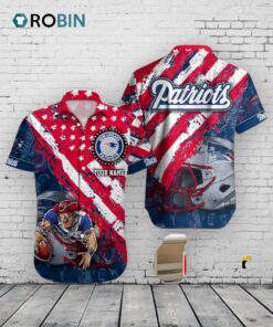 Patriots American Flag Hawaiian Shirt –  NFL Custom Aloha