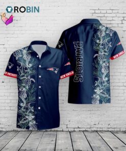 Patriots Hawaiian Shirt Turtle Seaweed Print NFL Football