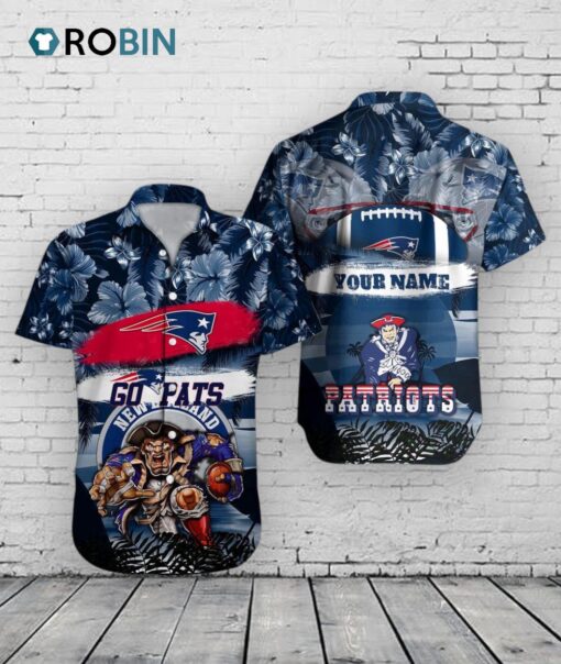 Patriots Mascot Hawaiian Shirt –  NFL Aloha Football Print