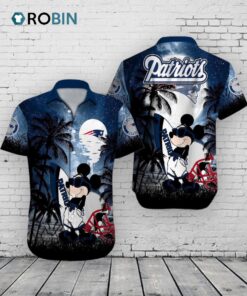 Patriots Mickey Mouse Hawaiian Shirt, Disney NFL Summer Shirt