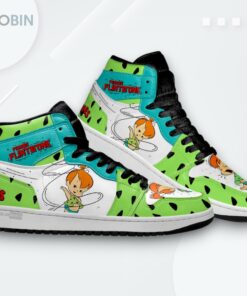 Pebbles Flintstone Jordan 1 High – Cartoon Sneakers Pebbles Flintstone Jordan 1 High – Cartoon Sneakers