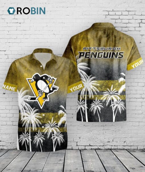 Penguins Hawaiian Shirt –  Personalized NHL Pittsburgh Tropical