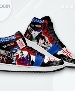 Peni Parker Spider Verse Jordan 1 High Sneakers Custom For Fans Peni Parker Spider Verse Jordan 1 High Sneakers Custom For Fans