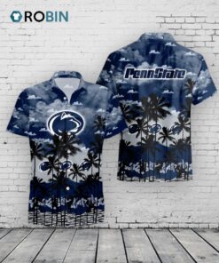 Penn State Hawaiian Shirt Palms Tree Nittany Lions