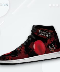 Pennywise IT Jordan 1 High – Horror Movie Custom Sneakers