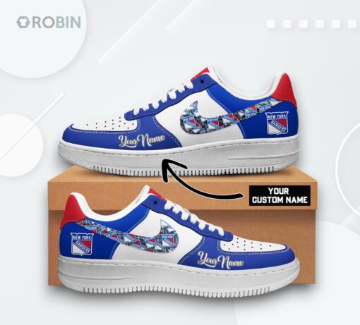 Personalized Air Force 1 Shoes   New York Rangers Hockey Team Design