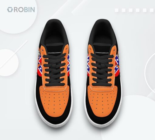 Personalized Air Force 1 Shoes with Dukes of Hazzard Car Racing Design