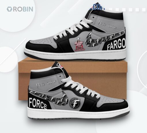 Personalized Air Jordan 1 Shoes   Clark Cup Fargo Force Champions Design