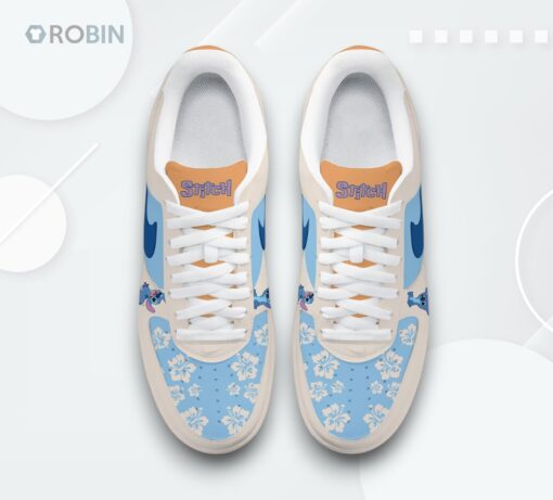 Personalized Aloha Stitch Hawaiian Air Force 1 Shoes   Unique Fan Design