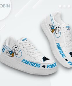 Personalized Carolina Panthers Snoopy Air Force 1 Low Top Shoes   NFL Design
