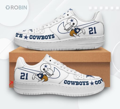 Personalized Dallas Cowboys Snoopy Air Force 1 Low Top Shoes   NFL Fan Gear