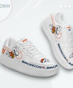 Personalized Denver Broncos Snoopy Air Force 1 Low Top Sneakers   NFL Edition