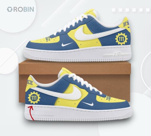 Personalized Fallout Vault Tec 111 Air Force 1 Shoes   Unique Gaming Design