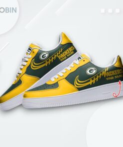 Personalized Green Bay Packers Air Force 1 Sneakers   Custom Design Shoes