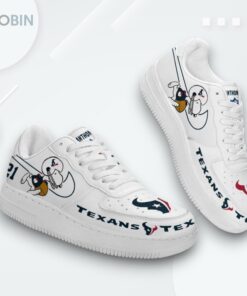 Personalized Houston Texans Snoopy Air Force 1 Low Top Shoes   NFL Team Design
