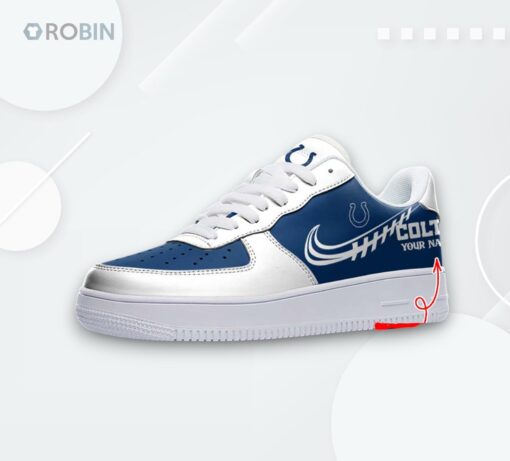 Personalized Indianapolis Colts Air Force 1 Sneakers – Custom Sports Shoe Design
