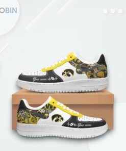 Personalized Iowa Hawkeyes Air Force 1 Shoes   Custom Printed Design