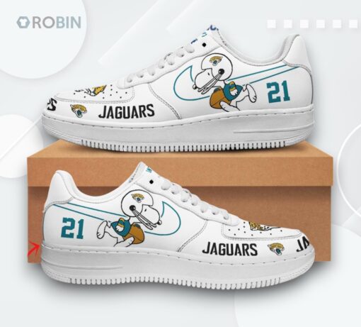 Personalized Jacksonville Jaguars Snoopy Air Force 1 Low Top Shoes