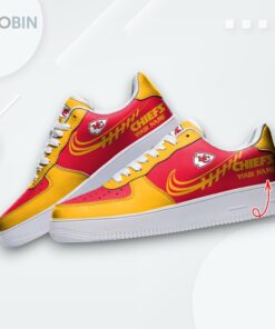Personalized Kansas City Chiefs Air Force 1 Sneakers   Custom Printed Design