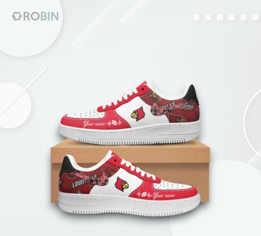 Personalized Louisville Cardinals Air Force 1 Shoes   Custom Sports Design