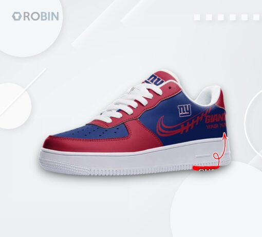 Personalized New York Giants Air Force 1 Sneakers   Custom Design Shoes