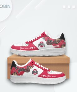 Personalized Ohio State Buckeyes Air Force 1 Shoes with Custom Design