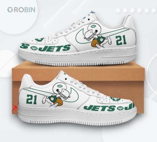 Personalized Snoopy Air Force 1 Low Top Shoes – New York Jets NFL Design