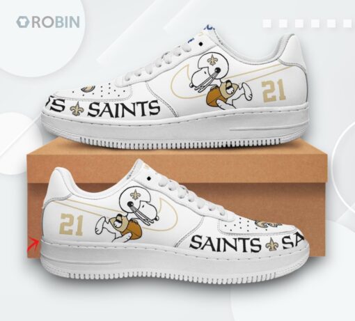 Personalized Snoopy Air Force 1 Low Top Shoes   New Orleans Saints Design