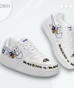 Personalized Snoopy Baltimore Ravens Air Force 1 Low Top Shoes   NFL Style