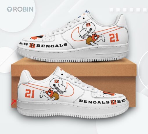 Personalized Snoopy Cincinnati Bengals Air Force 1 Low Top Shoes
