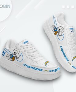Personalized Snoopy Design Los Angeles Chargers Air Force 1 Low Top Shoes