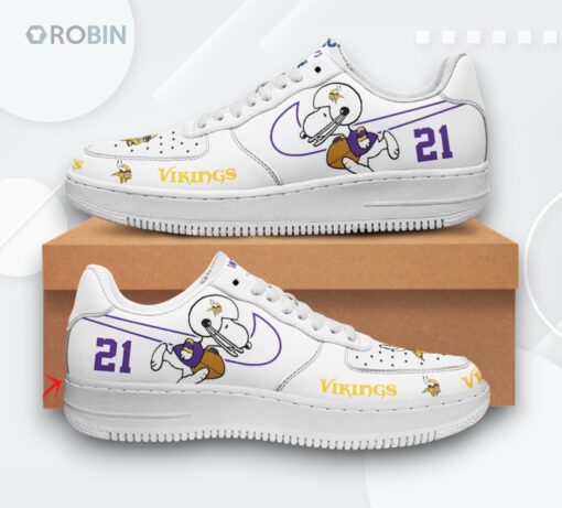 Personalized Snoopy Minnesota Vikings Air Force 1 Low Top Shoes
