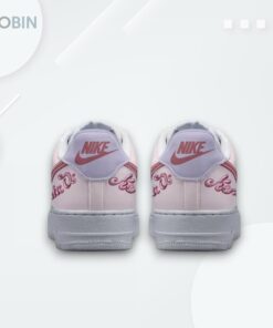 Pink Aura Fan Design Air Force 1 Sneakers by Kenia Os   Stylish & Unique