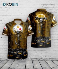 Pittsburgh Steelers Halloween Hawaiian Shirt –  Jack O’Lantern Design