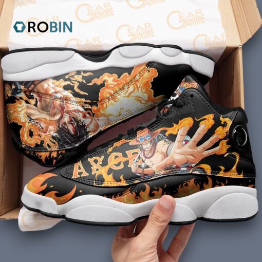 Portgas D. Ace Jordan 13 Sneakers – Unique Anime Inspired Design